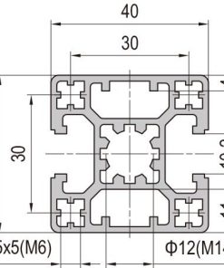 40 x 40 Aluminium Modular Profile - 2 Slots Type B - DIY-Geek