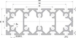 80 x 200 Aluminium Modular Profile - 14 Slots - DIY-Geek