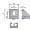 Die Cast Bracket PG30 30x30 Set B