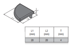 End Cap PG20 20x20R