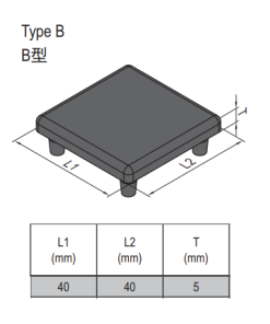 End Cap PG40 - 40x40