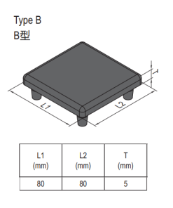 End Cap PG40 - 80x80