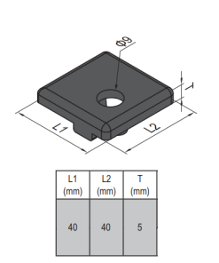 End Cap PG40 - Protective Grille With Bore Hole