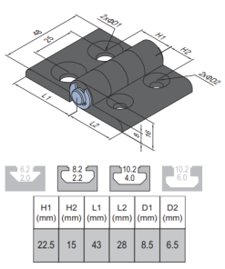 PA6 Hinge PG30/45
