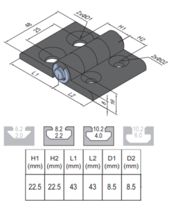 PA6 Hinge PG45/45