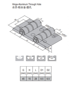 Hinge PG30/45/30