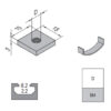 Square Nut - 8 - M4