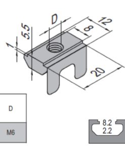 Subsequent Nut For PG30 Zinc Plated Steel with Spring Leaf