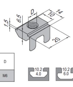 Subsequent Nut - 10 - M6 Zinc Plated Steel