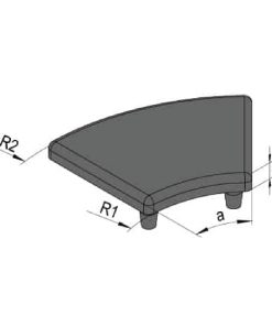 End Cap PG40 - 40x40 R45