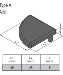 End Cap PG45 - 45x45 - Right