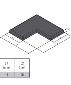 End Cap PG45 - 90x90 L