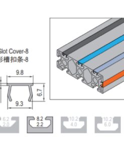 T Slot Cover - 8 Black PG30