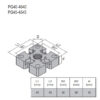 Mounting Plate PG40 40x40 Zinc Alloy