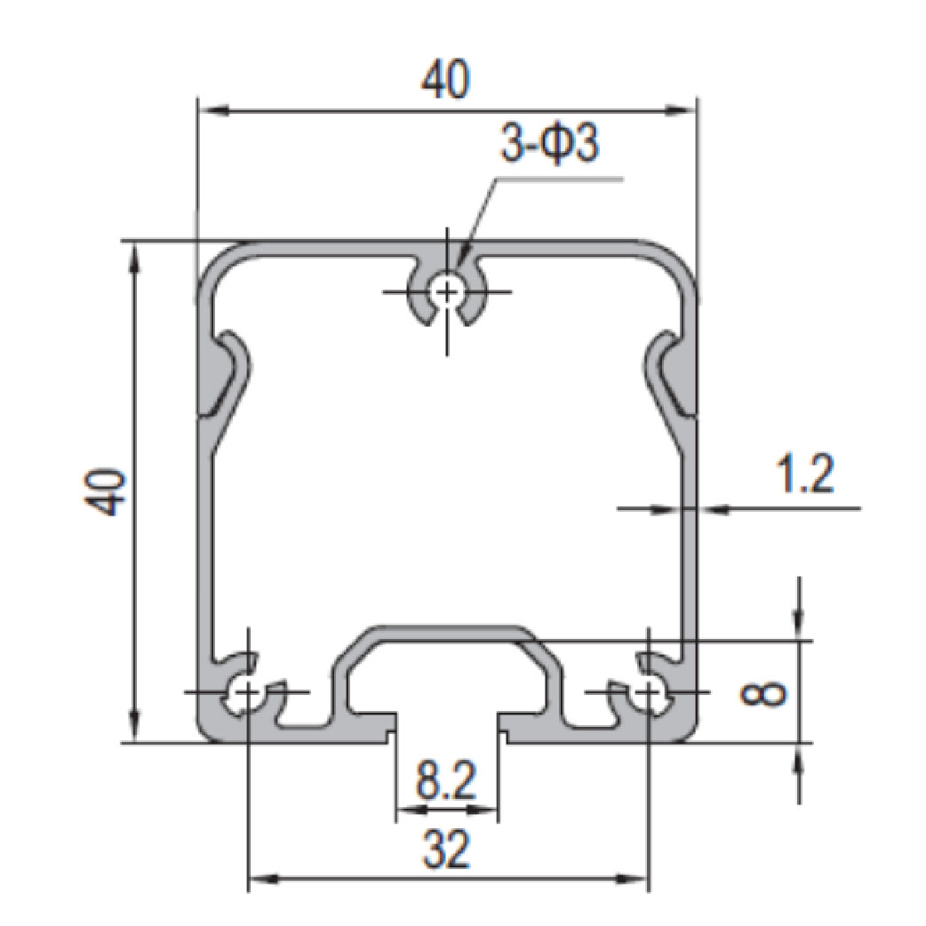 Conduit Profile PG40 40x40