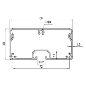 Conduit Profile PG40 40x80