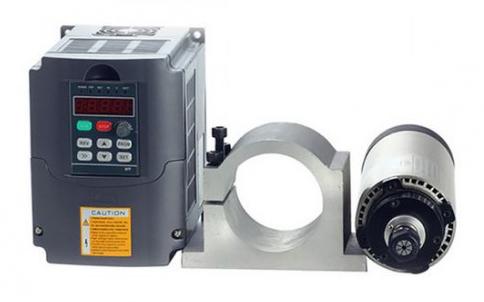 1.5kw Air Cooled Spindle Motor + 220v 1.5kw Inverter VFD + 80mm Bracket - DIY-Geek