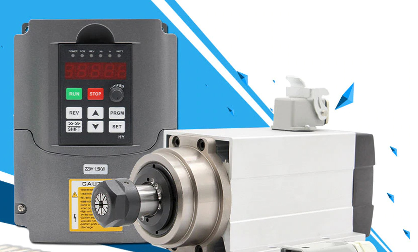 1.5kW Air Cooled CNC Spindle Motor for CNC Router 220V/380V + 2.2kW Inverter