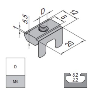 Subsequent Nut For PG30 Zinc Plated Steel with Spring Leaf