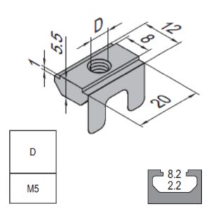 Subsequent Nut For PG30 Zinc Plated Steel with Spring Leaf