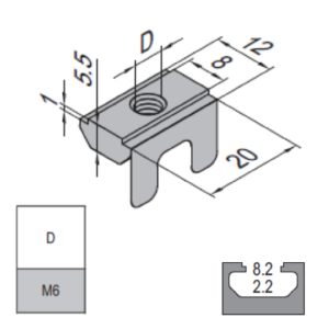 Subsequent Nut For PG30 Zinc Plated Steel with Spring Leaf