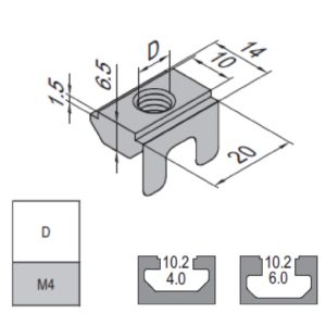 Subsequent Nut - 10 - M4 Zinc Plated Steel