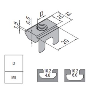 Subsequent Nut - 10 - M8 Zinc Plated Steel