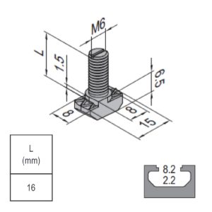 T Bolt - 8 - 16 PG30