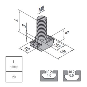 T Bolt - 10 - 20 PG40/45/50/60