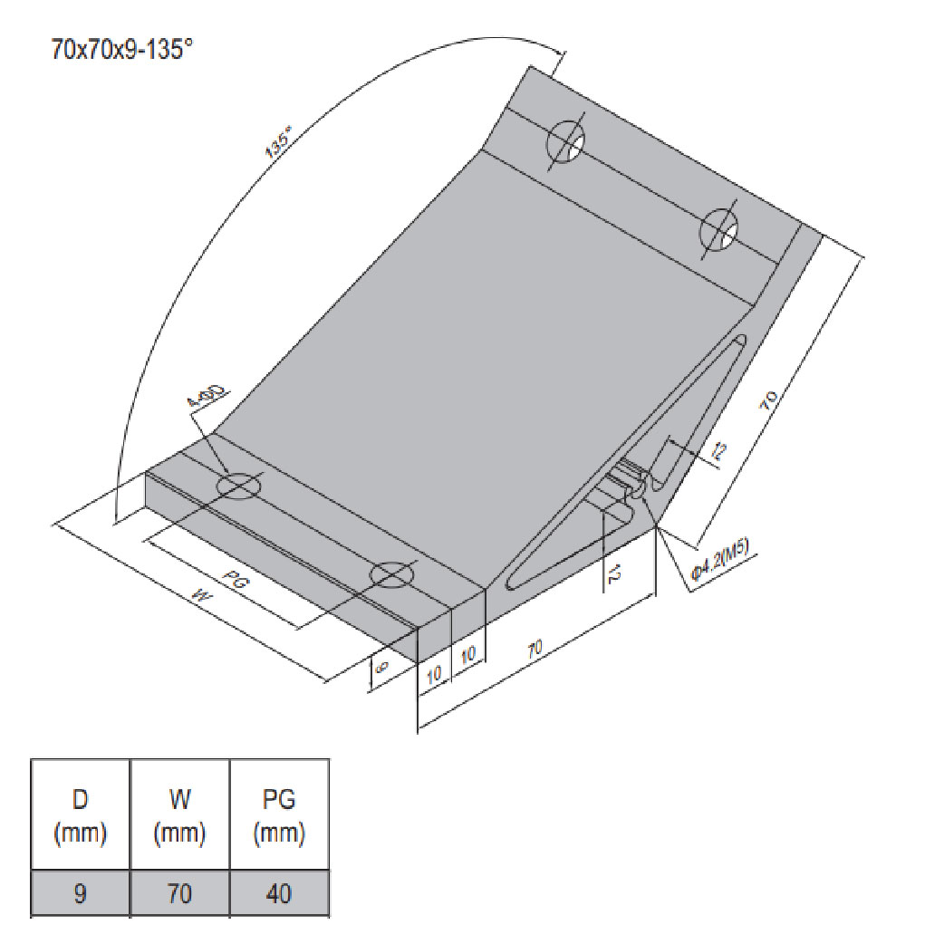 AP Bracket 70x70 PG40-80