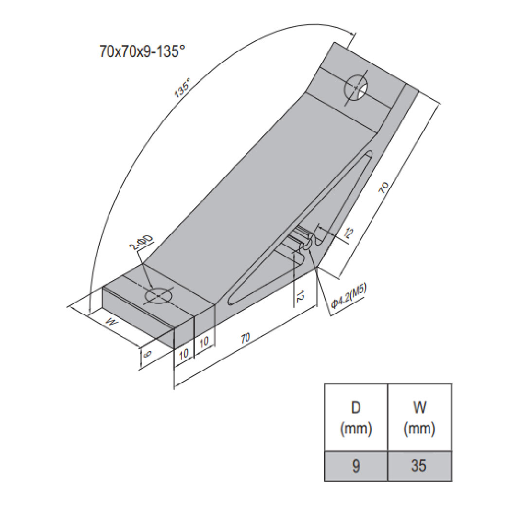 AP Bracket 70x70 PG45-45