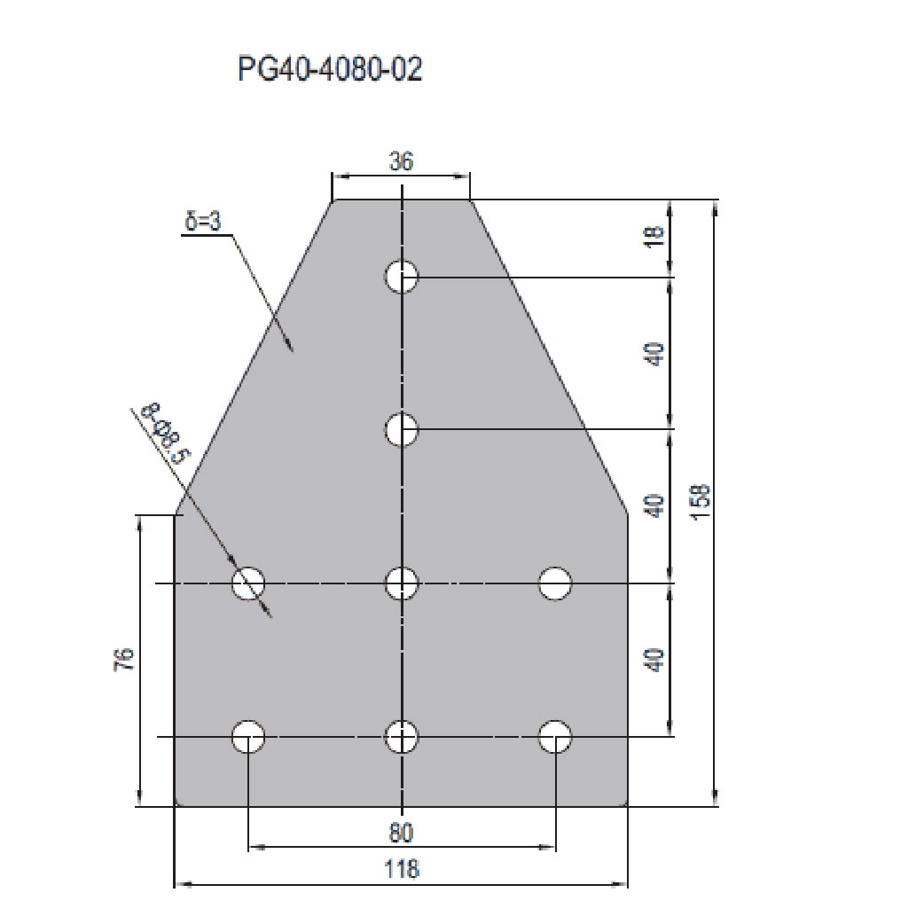 Joining Plate - PG40-4080-02 Set X