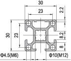 30 x 30 Aluminium Modular Profile - 3 Slots - DIY-Geek