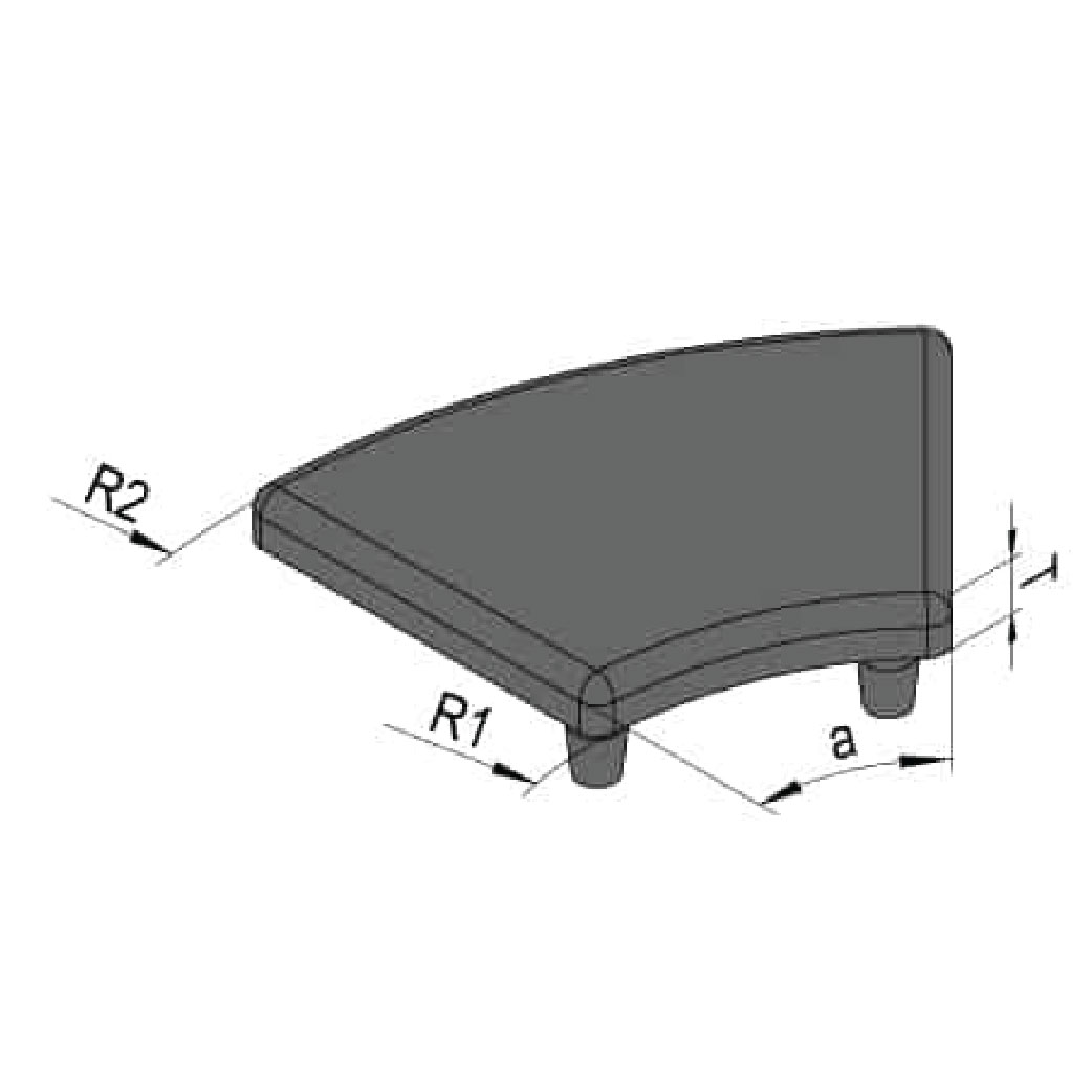 End Cap PG30 - 30x30 R45