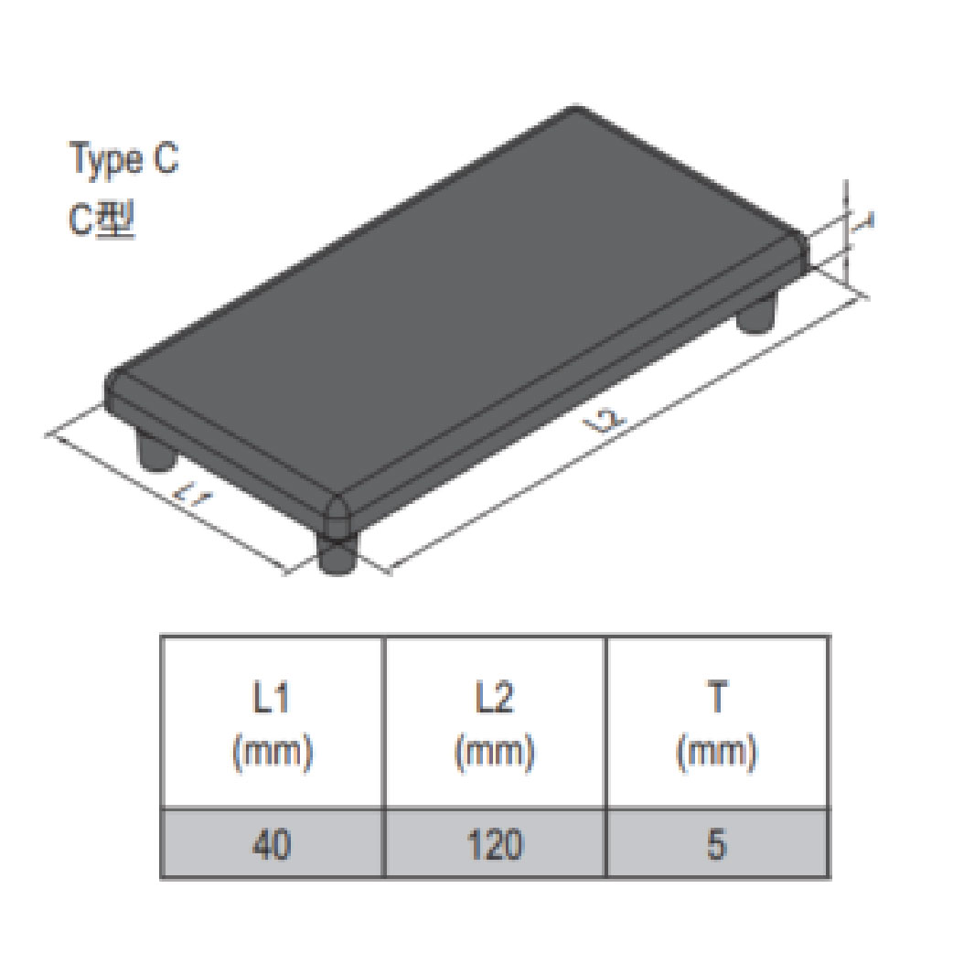 End Cap PG40 - 40x120