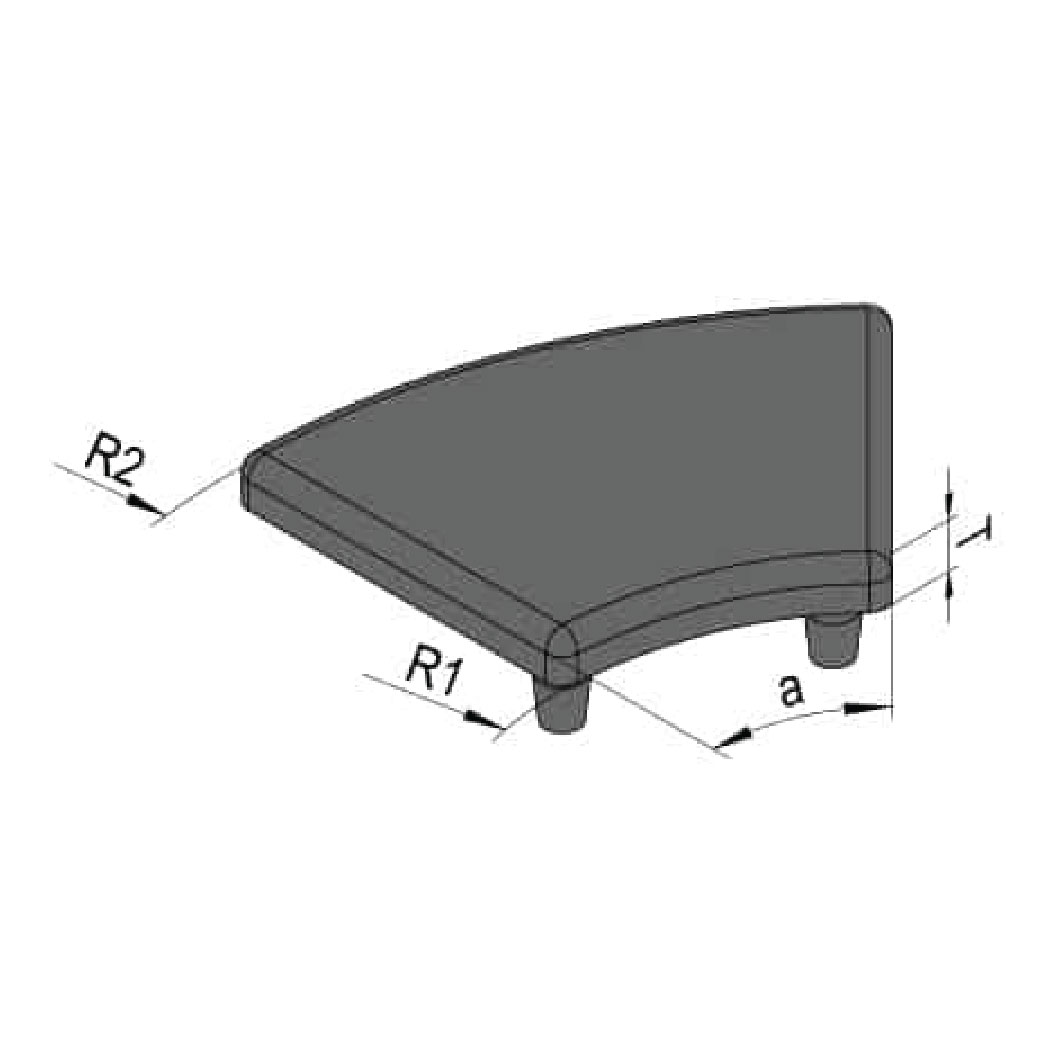 End Cap PG40 - 40x40 R45