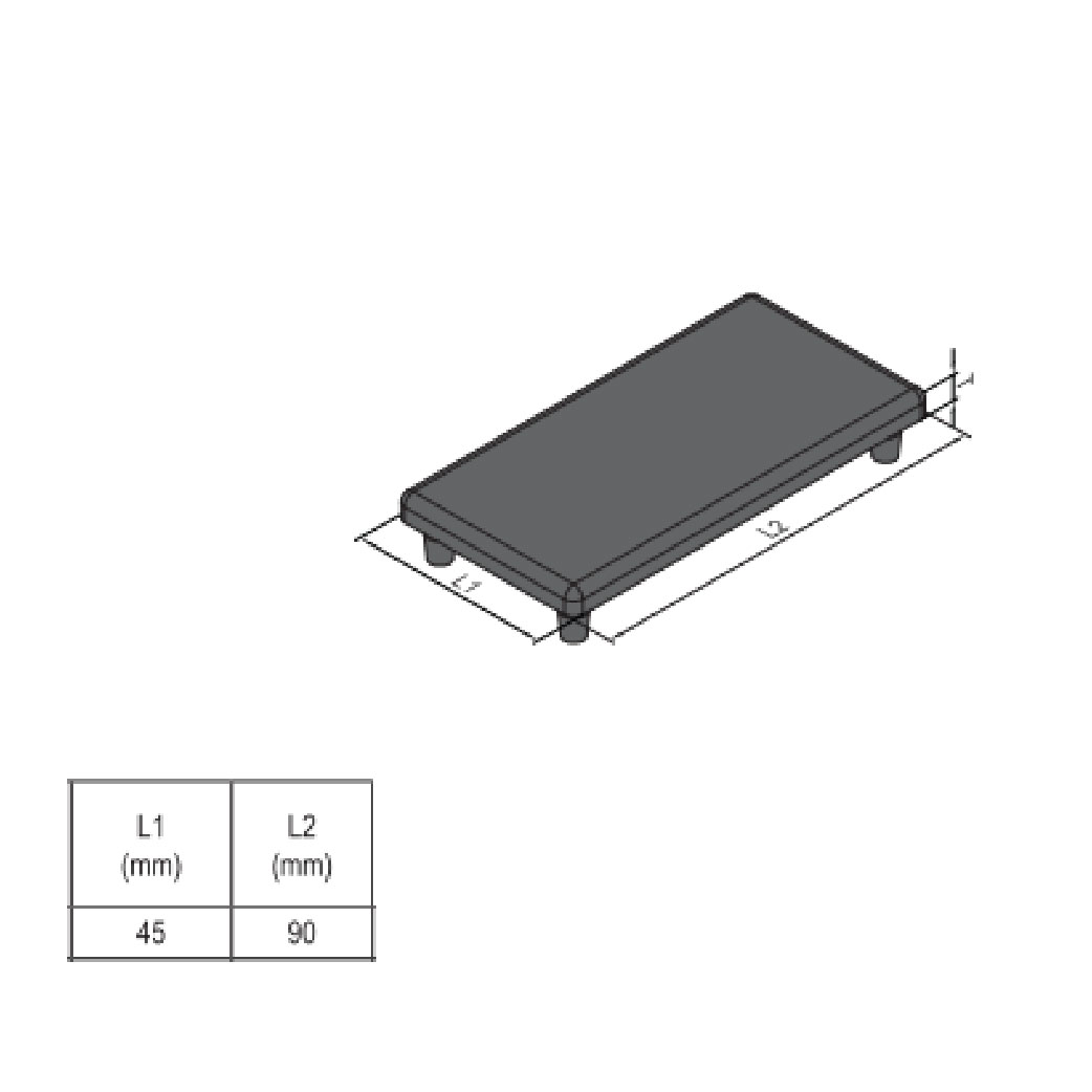 End Cap PG45 - 45x90