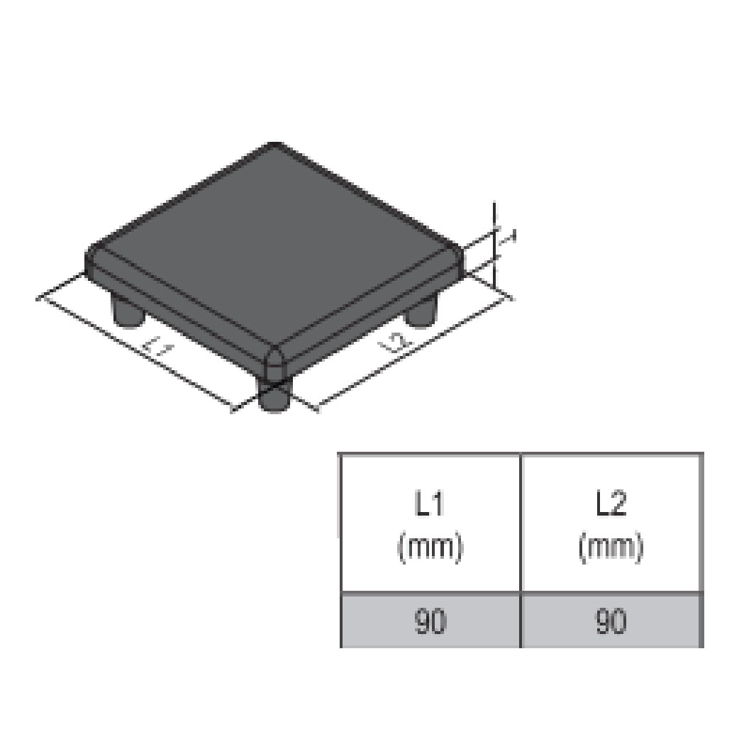 End Cap PG50 - 100x100