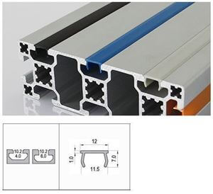 T-Slot Cover - 10 Black PG40/45/50/60