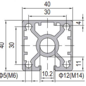 40 x 40 Aluminium Modular Profile - 1 Slot - DIY-Geek