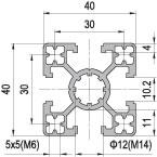 40 x 40 Aluminium Modular Profile - 4 Slots Super Light - DIY-Geek