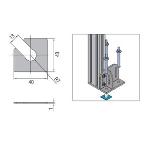 Base Plate Gasket 40x40x1