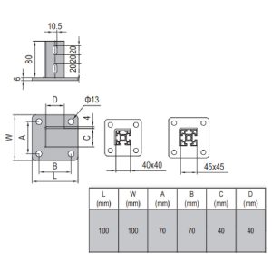 Base Plate 40x40