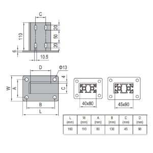 Base Plate 45x90 Set