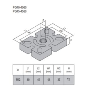 Mounting Plate PG45 45x60 Steel