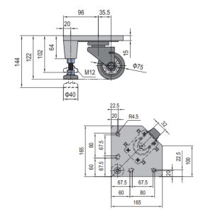 Foot And Castor Components - Light Weight