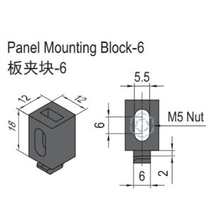 Panel Mounting Block - 6 Set