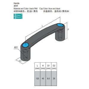 PA Handle For Slot 10 - Blue Handle Cap