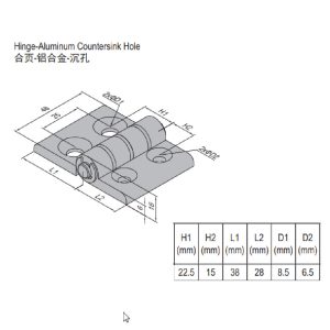 Hinge PG30/45 Set