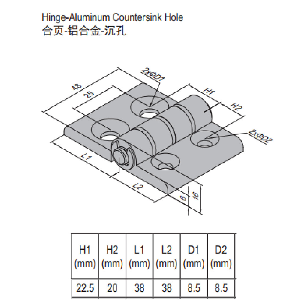 Hinge PG40/45 Set